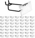 Polmart Heavy Duty 4" Pegboard Double-Bar Hooks (4-inch, 50-Pack) by Polmart