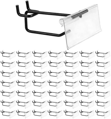 Polmart Heavy Duty 4" Pegboard Double-Bar Hooks (4-inch, 50-Pack) by Polmart