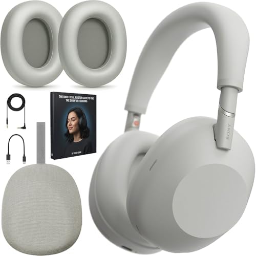 Sony WH1000XM6/S Best Wireless Noise Canceling Headphones, Platinum Silver Bundle with Deco Essentials Headphones Ear Pads Replacement Headset Ear Cushions and Deco Gear Unofficial Master Guide by Unknown