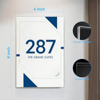 EHWINE 20 Pack 4x6 Wall Mount Acrylic Sign Holder, Wall Signs Photo Menu Flyer Display Holders, Plastic Clear Acrylic Frames for Office Home Hotel Business Store (with Adhesive Tape) - Image 3