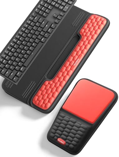 Vaydeer Keyboard Stand and Mouse Pad Set with Wrist Rest and Storage by Vaydeer