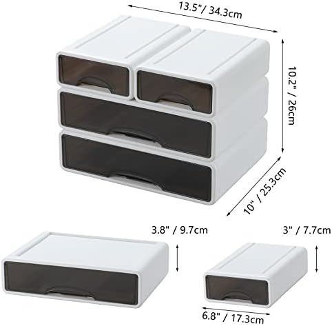 White Desktop Drawer Organizer Unit for Office Paper and Supplies - Image 3