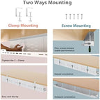 Univivi Under Desk Cable Management Tray, Cable Management, 48 inch, White - Image 2