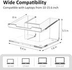 FUCDTEFC Acrylic Laptop Stand for Desk, Laptop Riser for 10-15.6 Inch Laptops, Ergonomic Computer Stand Holder Compatible with Macbooks and Notebooks- Clear - Image 4
