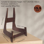 15.5 Inch Large Plate Stands for Display, Wooden Plate Holder, 1 Pack - Image 4