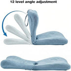 Seat Cushion with Backrest for Office Chair, Adjustable Back Support Cushion with Memory Foam, Folding Chair Cushion for Home Office, Floor Sitting, Gaming & Reading (Blue) - Image 3