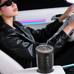 Universal Iced Coffee Sleeve - Upgraded Double Wall Reusable Stainless Steel Holder Sleeves Insulator for Cold Drinks Fits Starbucks Dunkin Donuts McDonalds Small Medium Large Cup (Black Leopard) - Image 5