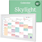 Skylight Calendar – 15" Touchscreen Digital Calendar & Chore Chart, White by Skylight
