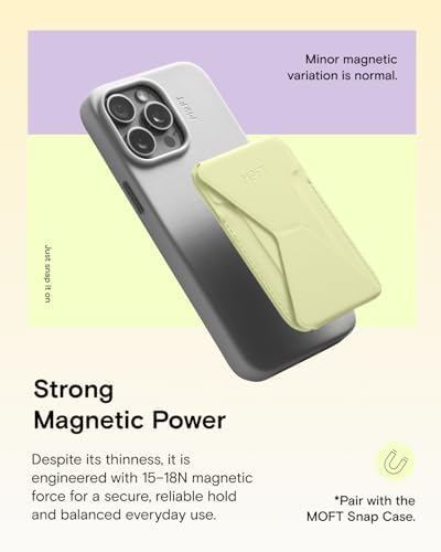 MOFT Magnetic Wallet Stand Compatible with iPhone 17/16/15/14/13/12 Series, Angle Adjustment & Magsafe Compatible MOVAS Phone Stand,Soft Avocado - Image 4