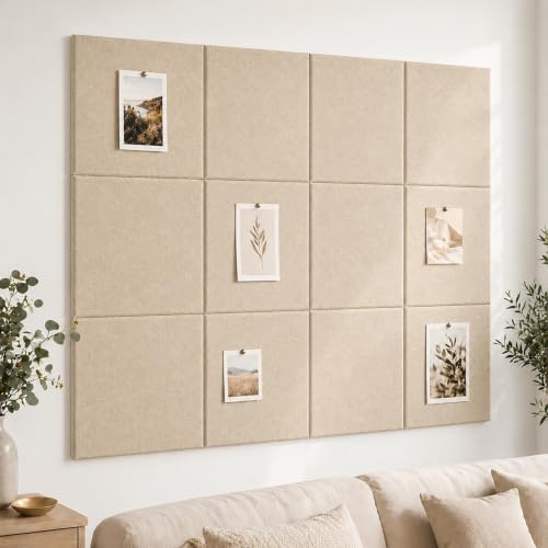 Felt Bulletin Board Tiles, Cork Board Alternative, 48 x 36 in by CreateYourIdealSpace