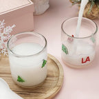 SiliFine 2 PCS Christmas Fa La Icon Juice Glasses - Image 2