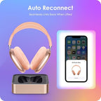 Headphone Charging Station for AirPods Max 1 & 2 - Magnetic Charger Dock with Lightning & USB-C Connectors, LED Indicator, Easy Drop-in Charging (Orange) - Image 5