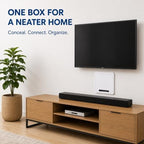 9" in-Wall Media Box Recessed Outlet Box Cable Management – Structured Media Enclosure Compatible with Streaming Media Players – WiFi-Friendly TV Cable Organizer with Wall Installation - Image 5