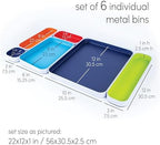 Three by Three Seattle Metal Drawer Organizer Tray Set, 6-Pc, 1" (Assorted) - Image 3