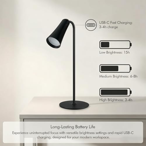 4-in-1 Rechargeable Desk Lamp, Clip and Wall Light, 2 Pack - Image 3