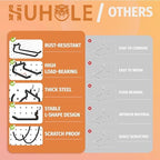 HUHOLE 24 Pack Pegboard Drill Holder Tool Hooks for 1/4 Inch Pegboard - Image 2