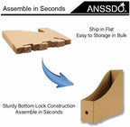 ANSSDO 24 Pack Brown Kraft Cardboard Magazine Holder Bulk - Image 5