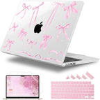Case for 2026/2025/2024/2023 MacBook Air 15-inch Laptop Release M5 A3448 /M4 A3241 /M3 A3114 /M2 A2941, Stylish Protective Hard Shell Cover for MacBook Air 15.3 inch, Bowknot by WelcomeViseNewitems