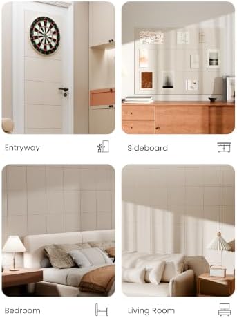 Bumusty 48"x 36" Large Felt Bulletin Board Tiles, Oatmeal - Image 6