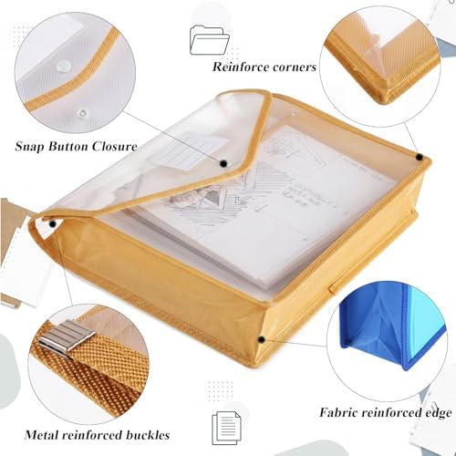 Epakh 10 Pcs Plastic Expanding File Folders, Mixed Colors, Horizontal - Image 3