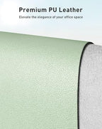 Aothia Faux Leather Desk Mat - Large Mouse Pad, Non-Slip PU Leather Blotter, Waterproof Writing Surface for Office and Home (Aqua, 63" x 24") - Image 2