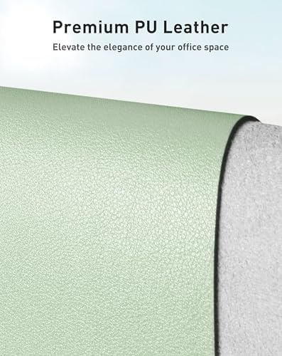 Aothia Faux Leather Desk Mat - Large Mouse Pad, Non-Slip PU Leather Blotter, Waterproof Writing Surface for Office and Home (Aqua, 63" x 24") - Image 2