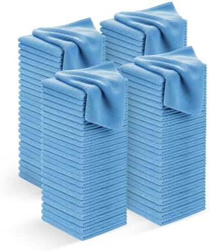 Avalon Towels Microfiber Cleaning Cloths (Value Pack of 100) - Size 12 x 12 Inches, Highly Absorbent Cleaning Rags, Lint Free, Reusable and Washable, Microfiber Towels for Cars by AvalonTowels