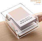 HeZone Paper Organizer Letter Tray,Acrylic Desk Organizer,Clear File Organizer for Desk,Stackable Paper Tray for Documents,A4 File Paper,Book,Bills, Crafts,Notes for Office/Classroom/Home Organization - Image 6
