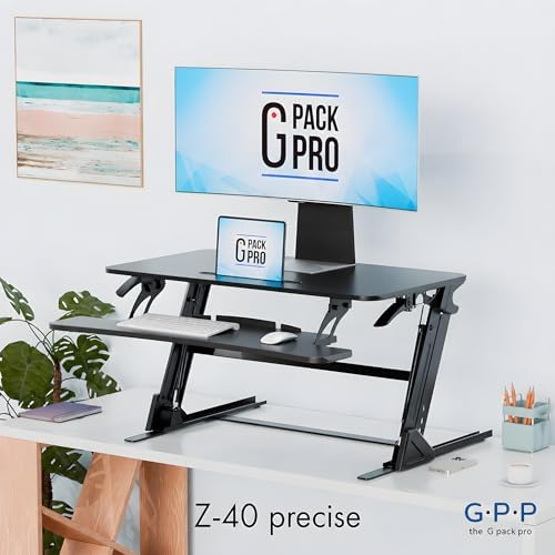 40 Inch Standing Desk Converter, Adjustable Height - Image 3