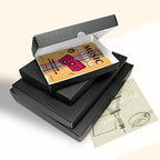 Golden State Art, Clamshell Archival Folio Storage Box 13x19 Inch, Black - Image 6