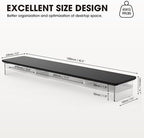 Fenge 42.5" Dual Monitor Stand with Clear Acrylic Legs, Black - Image 4