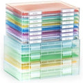 12 Packs A4 Paper Storage Boxes, 8.5 x 11 Plastic Portable Project Case for US letter Size and A4 paper, Plastic Multi-Purpose Thick Scrapbook Storage Box for Office by Mickiewicz