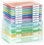 12 Packs A4 Paper Storage Boxes, 8.5 x 11 Plastic Portable Project Case for US letter Size and A4 paper, Plastic Multi-Purpose Thick Scrapbook Storage Box for Office by Mickiewicz