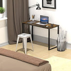 SHW Mission 32-Inch Home Office Computer Desk, Rustic Brown - Image 2