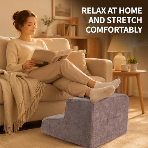 Foot Rest for Under Desk at Work,2-Tier Ergonomic Footrest for Office, Gray - Image 5