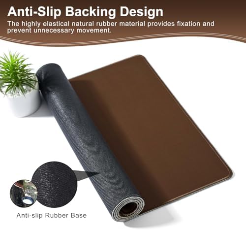 Mouse Pad Brown, Mouse and Keyboard Combo Pad XXXXL 39.4” x 19.7” - Image 5