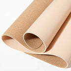 Large Cork Office Desk Mat, Dual-Sided Cork Leather Mouse and Keyboard Pad, Non-Slip Easy Clean Home Computer Mat Accessories(Apricot,140x60cm) - Image 4