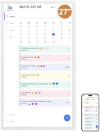 Dragon Touch 27" Digital Calendar Chore Chart – 1080P Full HD Interactive Touchscreen, Smart Family Planner, Hearth Display Digital Calendar Wall & Desk Mountable for Seamless Scheduling by DragonTouch