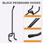 INCLY 120 Pack Pegboard Hooks, 4/6/8 Inch Peg Board Hooks Accessories - Image 4