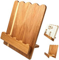 Scalloped Wooden Wood Recipe Cookbook Holder Stand for Kitchen Counter, Rustic Wood Cookbook Holder Display, Wooden Cookbook Stands Kitchen Book Holder Easel for Tablet, textbooks, reading1 by Unknown