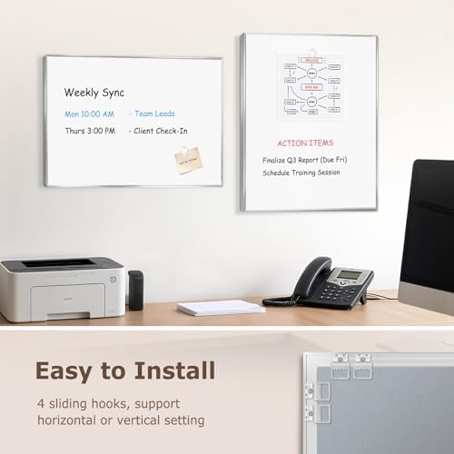 Small Magnetic Whiteboard, 16" x 12" Dry Erase White Board - Image 5