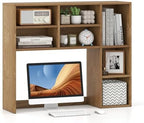 Desk Hutch, Desktop Organizer with 7 Cubes & 3 Adjustable Shelves, 3 Tier Wooden Display Rack, 37” Counter Top Bookshelf for Dorm, College, Home Office, Hutch Top Only by SILKYDRY