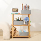 MiniArk Small Storage Baskets for Organizing | Closet Organizer Bins | Shelf Toy Basket | Woven Rope Baskets | Cube Decorative Box | Shallow Basket | 11.5x7.5x4.7” | 4 Packs Mixed Grey - Image 6