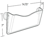 Azar Displays 250055-SMK Plastic Wall Mount File Holder with Suction Cups Smoke Colored, 4-Pack - Image 3