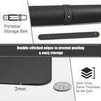 BLESWIN Large Desk Pad, 47.2'' x 23.6'', Office Desk Mat, Computer Mat for Desk, Leather Desk Pad Protector, Sewing Desk Blotter, Desktop Writing Pad for Office/Home/Decor Black - Image 3