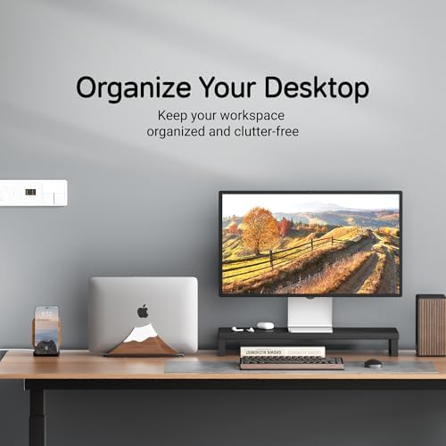 AFOOYO Vertical Laptop Stand - Snow Peak-Shaped Wooden Holder Dock Compatible with MacBook, Surface, Chromebook, Dell & More - Space-Saving Design for All Laptops,Walnut Finish - Image 5