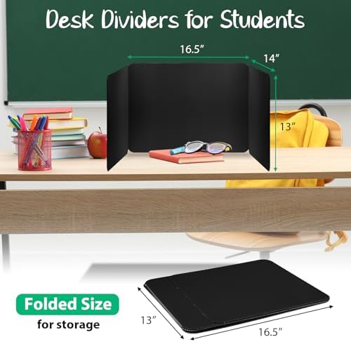 30 Pack Desk Dividers for Students, Waterproof Durable Plastic Testing Dividers Privacy Folders for Classroom, Easy to Clean, Desk Privacy Panel Classroom Shield Folder Boards Teacher Supplies - Image 2