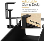 Under Desk Cable Management Tray 39.7" - No Drill Computer Wire Organizer Cable Tray, Cord Hider Clamp Mount with 16X Cable Ties PC Cables Management Cord Holder for Office/Home (Upgrade Fabric,Black) - Image 3