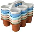 6 Pack Plastic Classroom Caddy Organizer with Handle, 6 Compartment, Boho by RAUVOLFIA