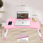 Zapuno Multi-Function Laptop Bed Table with Storage Drawer and Cup Holder, Lap Desk Stand Tray for Eating, Reading and Working - Image 6